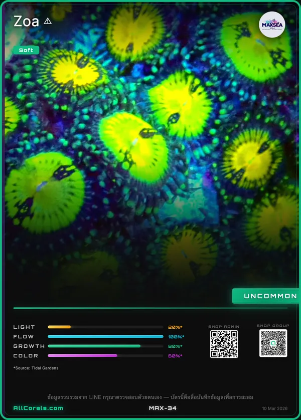 RR Pink Diamond Zoanthids trading card