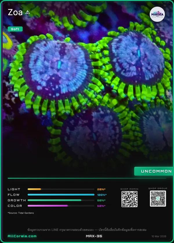 RR Pink Diamond Zoanthids trading card